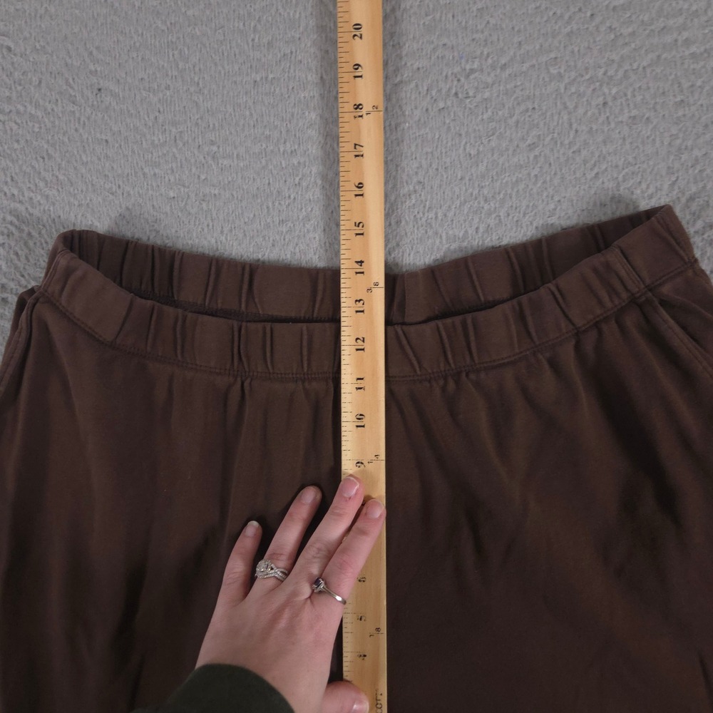 Lands End Pants Womens 1X Sport Knit Straight Leg Cotton Elastic Waist Pockets - Picture 4 of 11